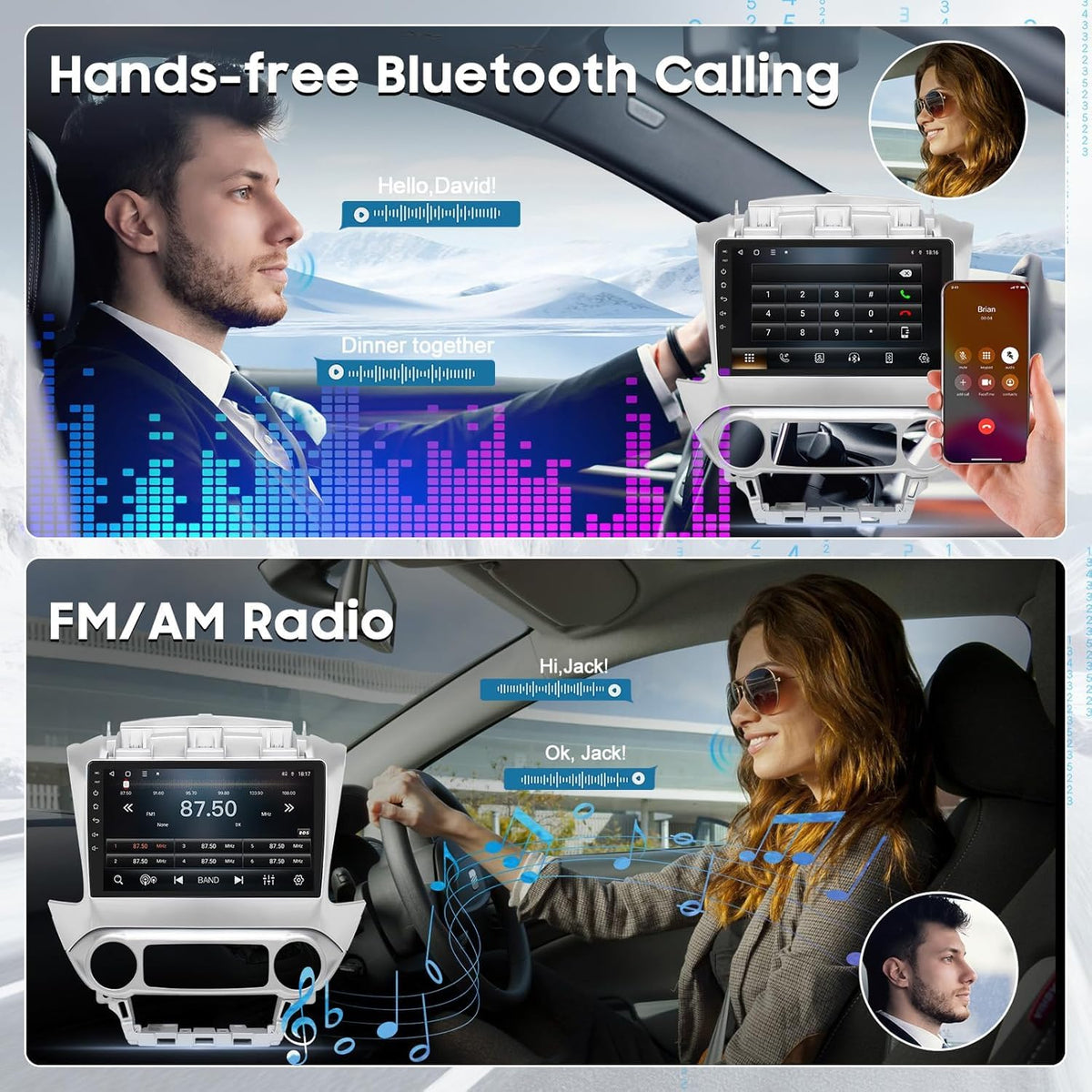PALYXIU retains steering wheel controls for safe, convenient playback.