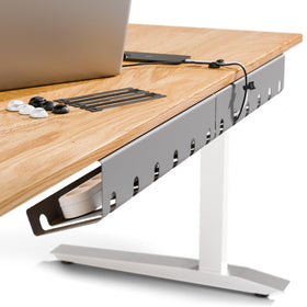 pamo front view of three trays showing neat under-desk storage benefit