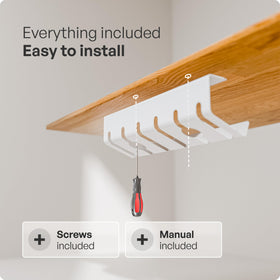 pamo tray in a home office setup, improves workspace tidiness benefit