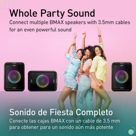 Panasonic BMAX5 beach party setup with compact design