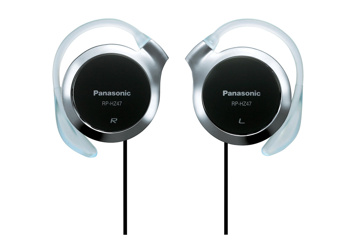 Panasonic RP-HZ47-K clip headphones with slim design for discreet all-day wear