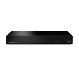 Panasonic DP-UB154P-K front view with a sleek black chassis ideal for any living room setup.