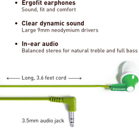 Panasonic close-up of housing showing ergonomic shape and snug fit benefit