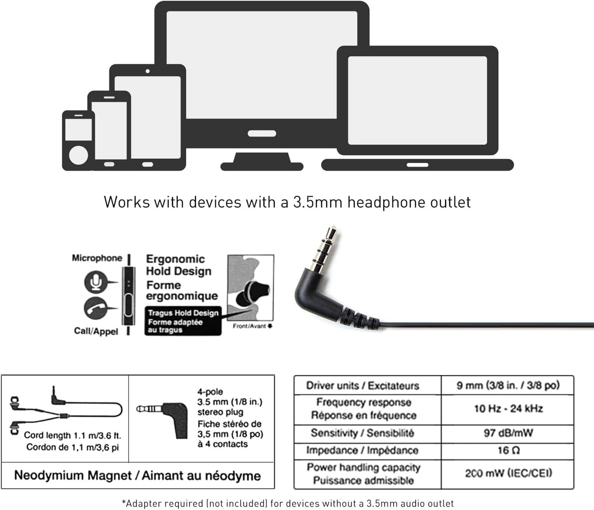 Compatible with smartphones and laptops for versatile everyday use.