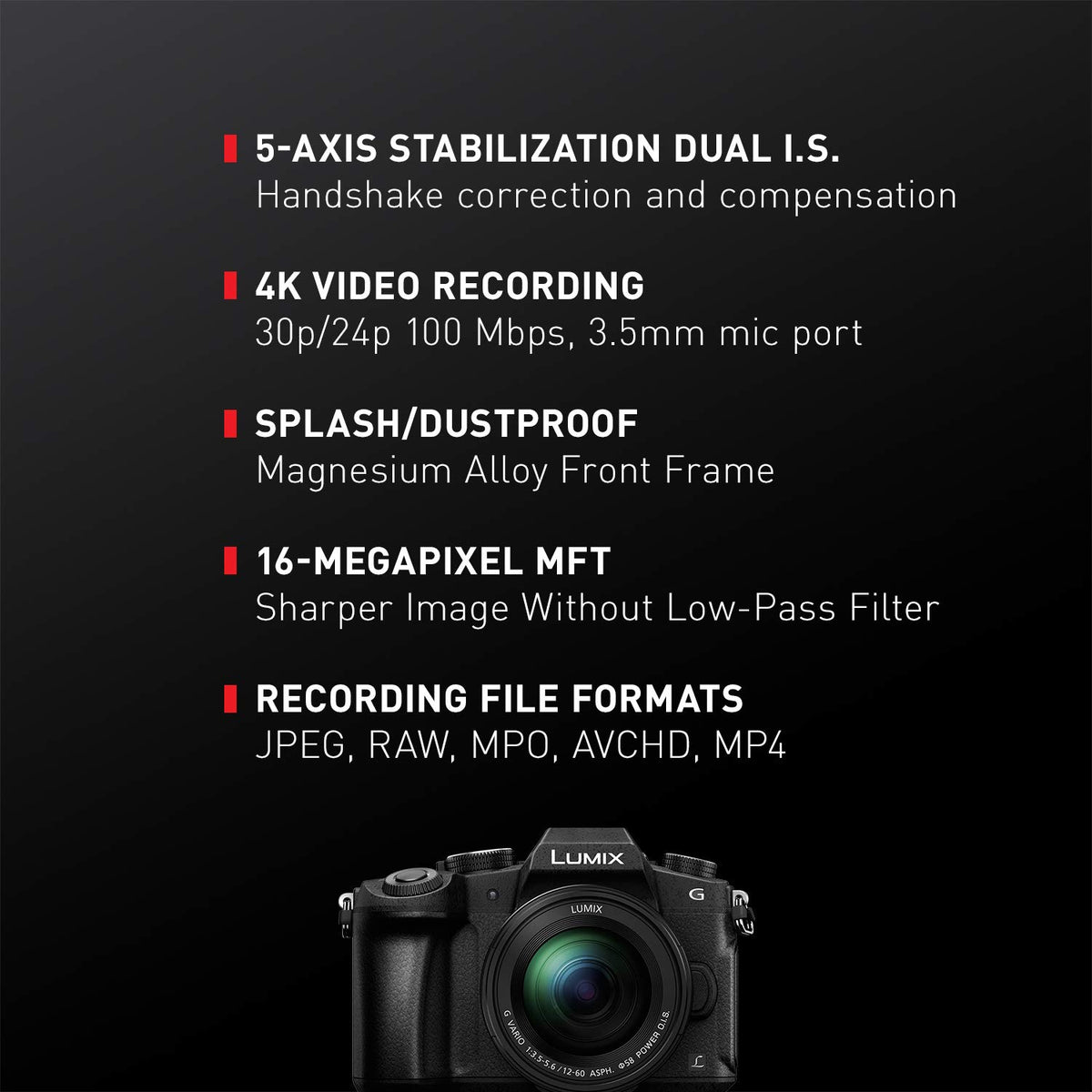 Panasonic LUMIX G85 with 12-60mm lens for versatile travel shots