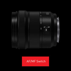 Panasonic LUMIX S 20-60mm lens in hand showing comfortable grip for quick shooting.