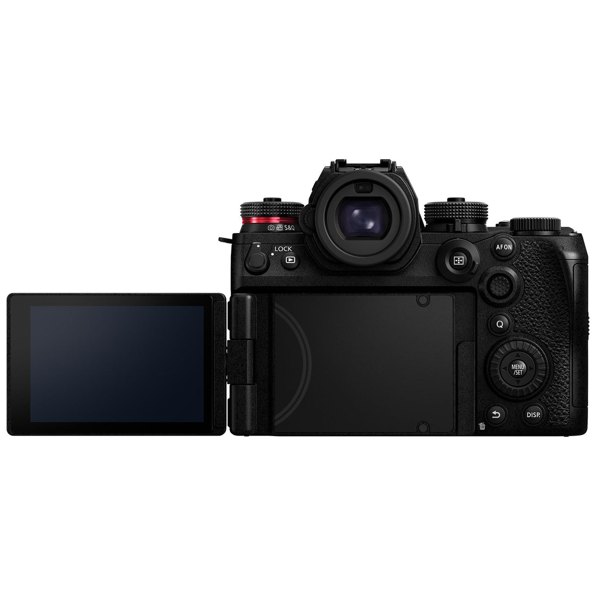 Panasonic Lumix S1II 8-stop 5-axis IS stabilizes handheld shots.