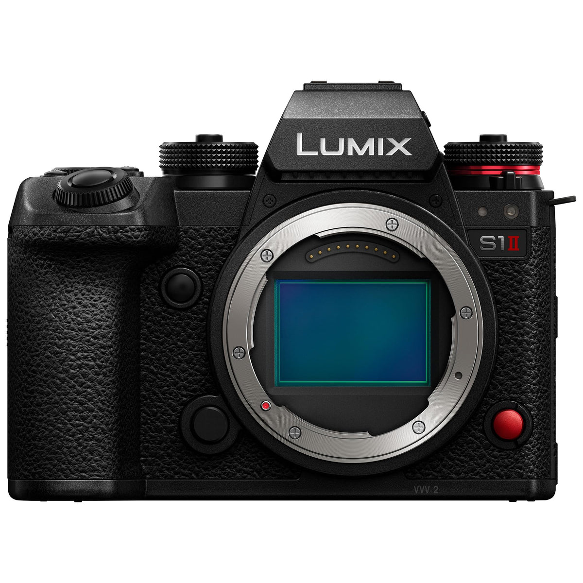 Panasonic Lumix S1II body front view for professional photography and video workflows.