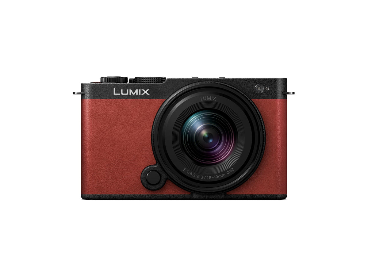Panasonic LUMIX S9 front view with 18-40mm lens, ideal for travel storytelling.