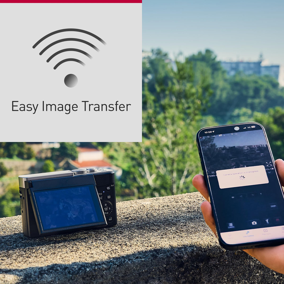 Panasonic LUMIX ZS99 pocket-friendly design fits in a bag.