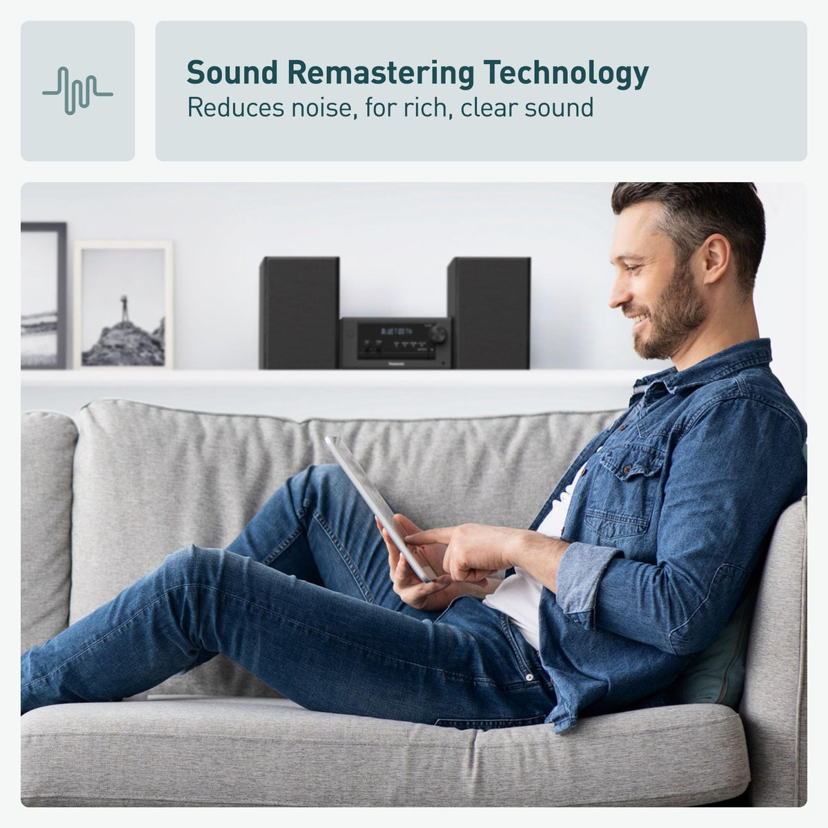Panasonic PM700 woofer and tweeter speakers delivering balanced room-filling sound