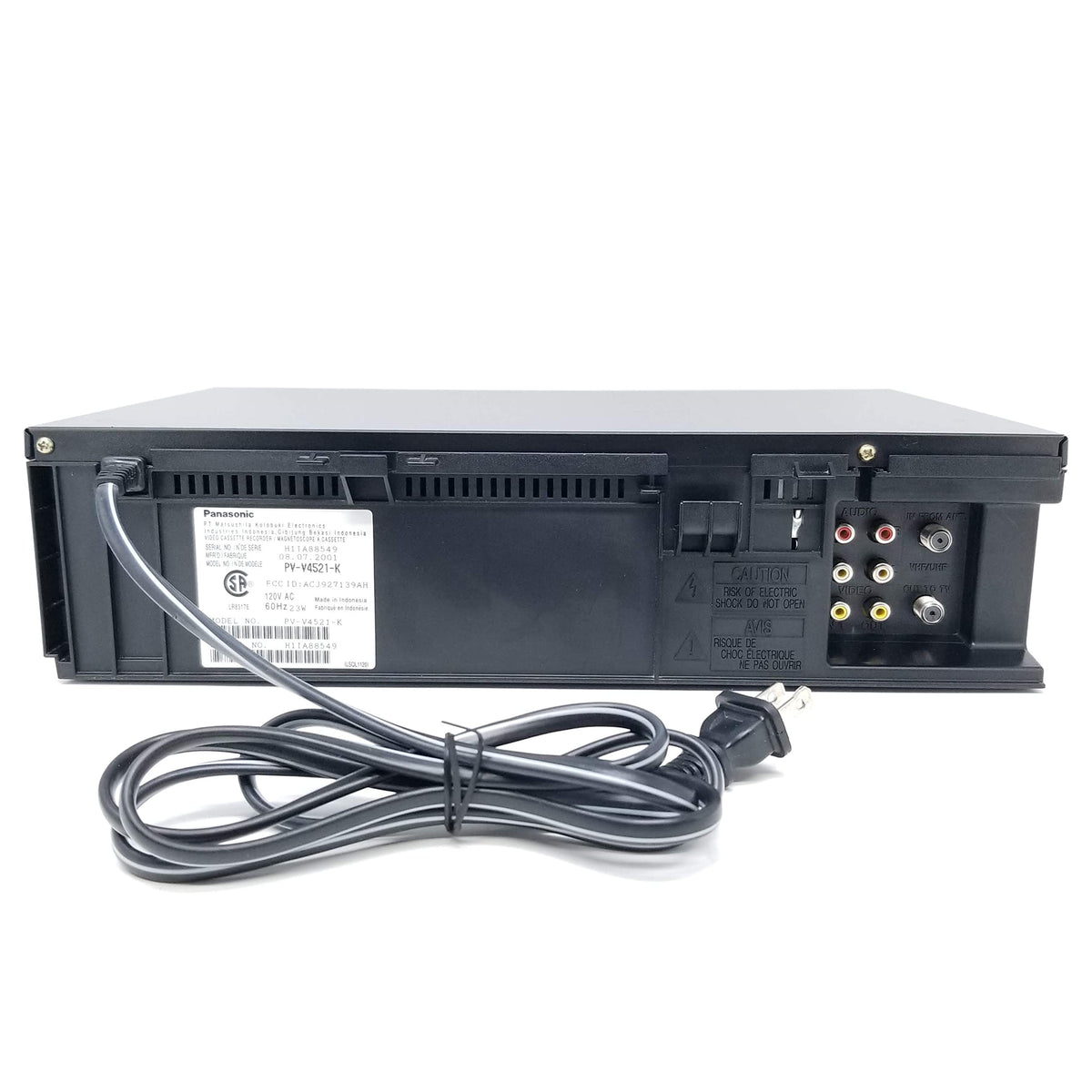 Panasonic PV-V4521 four-head hi-fi VCR provides smoother playback and richer audio.