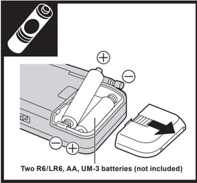 Panasonic RF-P50D hand strap for secure pocket portability.