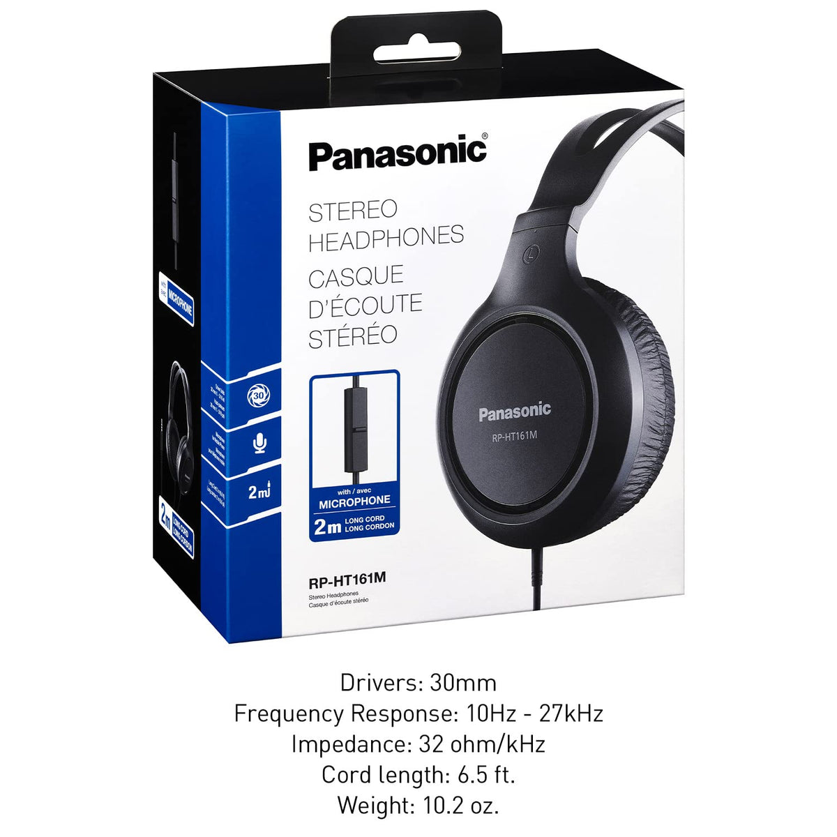 Adjustable headband on RP-HT161M for a secure, comfortable fit.