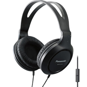 Panasonic RP-HT161M over-ear headphones with built-in microphone for calls and music.