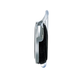 Panasonic RP-HZ47-S silver clip headphones with visible cable for versatile use.