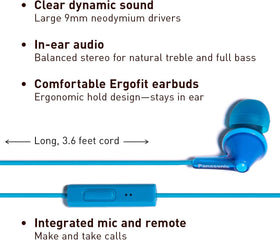 Panasonic ErgoFit inline microphone and call controller close-up for hands-free calls