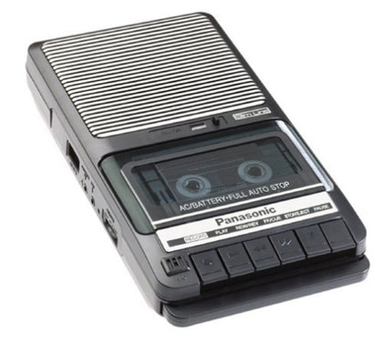 Panasonic RQ2102 portable cassette recorder with built-in mic for on-the-go recording