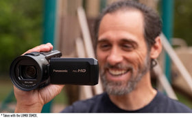 Panasonic V900 lightweight design makes travel recording effortless.