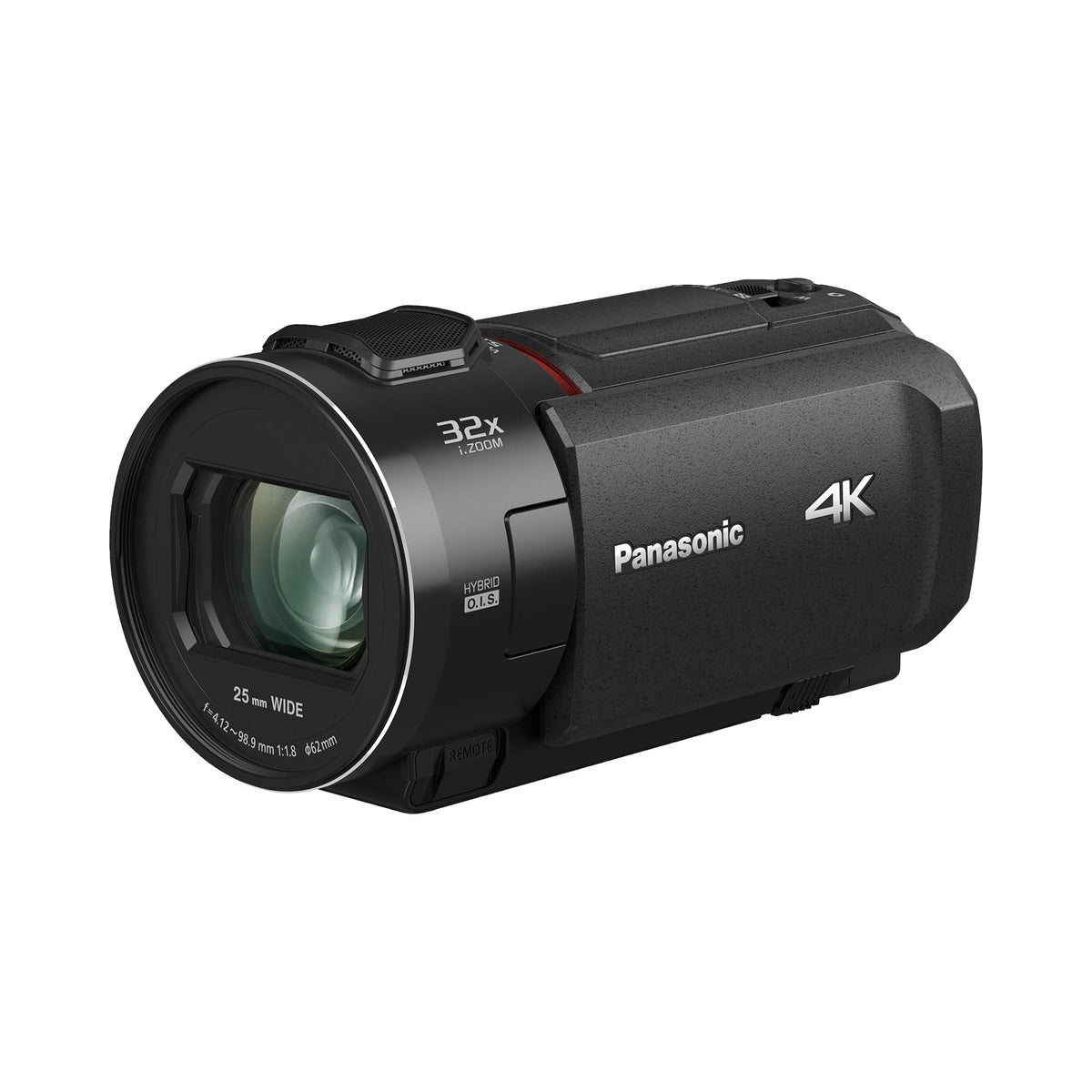 Panasonic VX3 4K camcorder front view highlighting portability for on-the-go memories