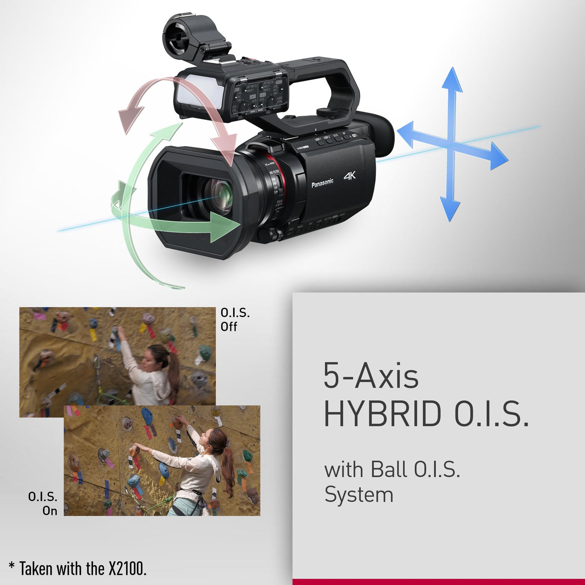 Panasonic X2100 4K 60p delivers sharp, cinematic footage.