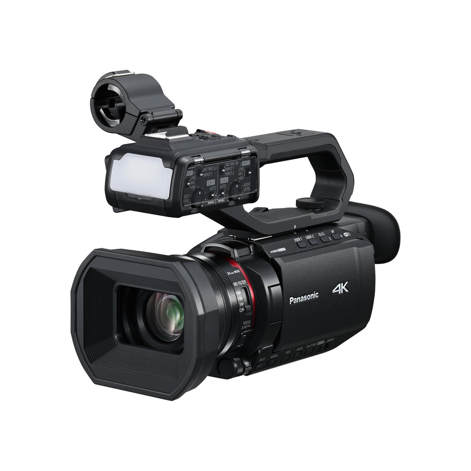 Panasonic X2100 compact body; ideal for on-the-go filming and run-and-gun shoots.