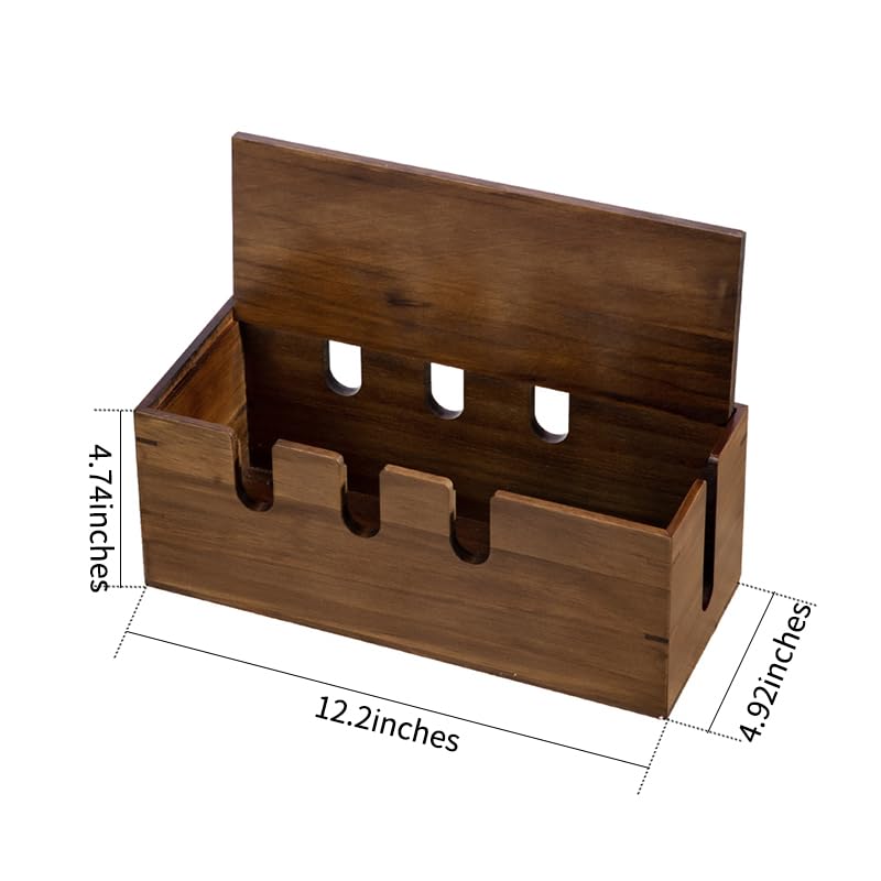 PandaRoad surge protector floor organizer open-top view for easy outlet access.