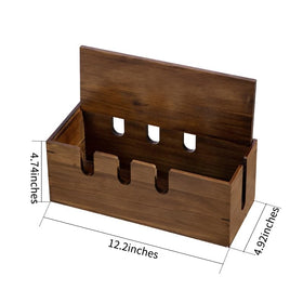 PandaRoad surge protector floor organizer open-top view for easy outlet access.
