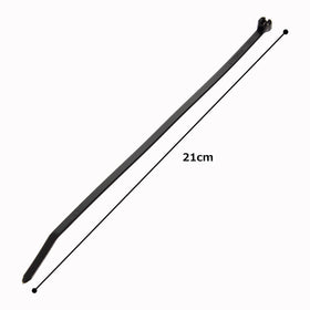 Panduit BT3I-M0 curved tip enables quick threading on black cable ties.