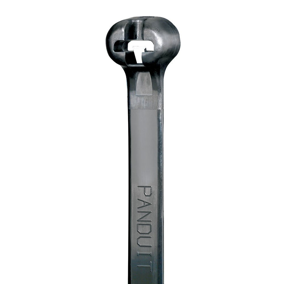 Panduit BT4LH-TL0 cable tie with dome-top head for smooth edges and reliable hold.