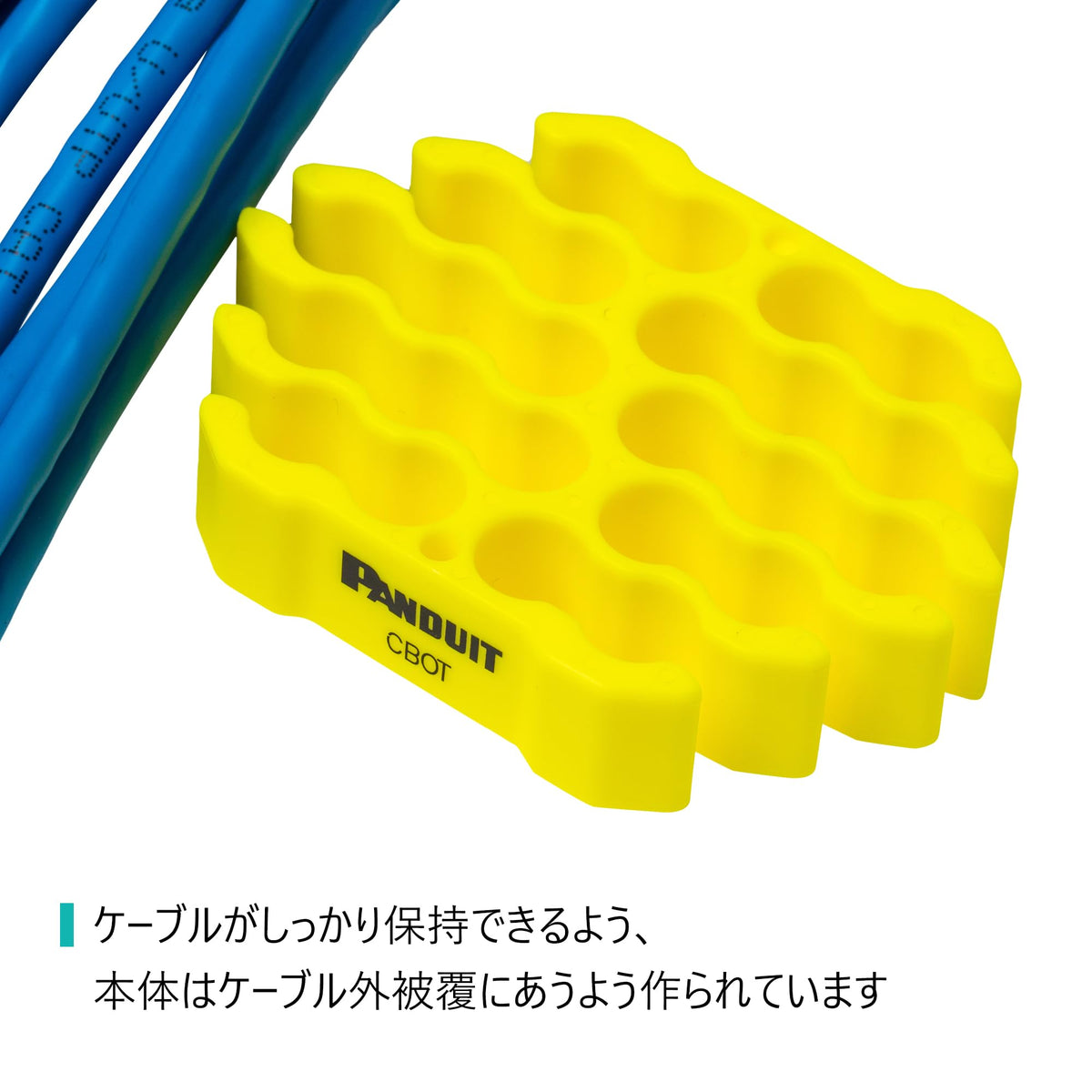 Panduit CBOT24K in-use kit with two inserts in action.