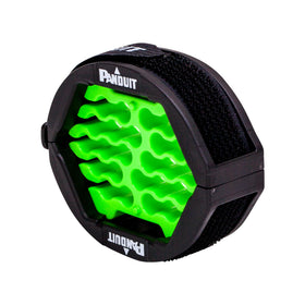 Panduit CBOT24K green and yellow inserts shown for versatile cable sizing.