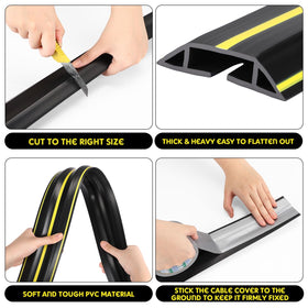 Pangda 30ft floor cable cover capacity demonstrating deep channel and stability
