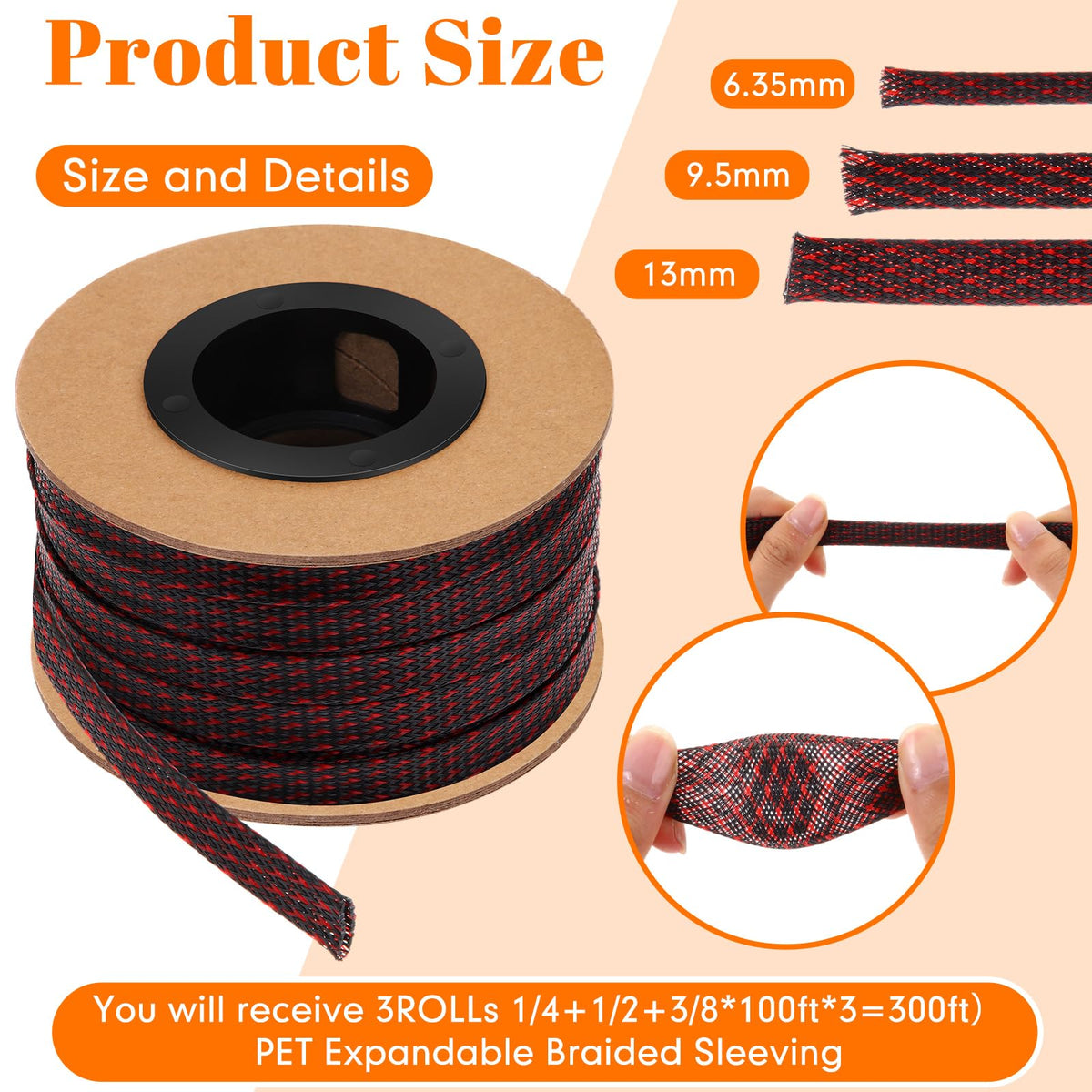 Pangda closeup of braided PET texture highlighting abrasion resistance