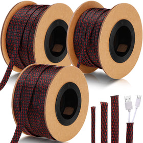 Pangda front packaging showing black red braided sleeving and length benefit