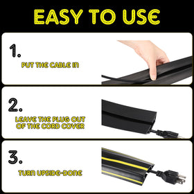 Pangda cable cover in an office crossing corridor protecting cords and reducing trip risk