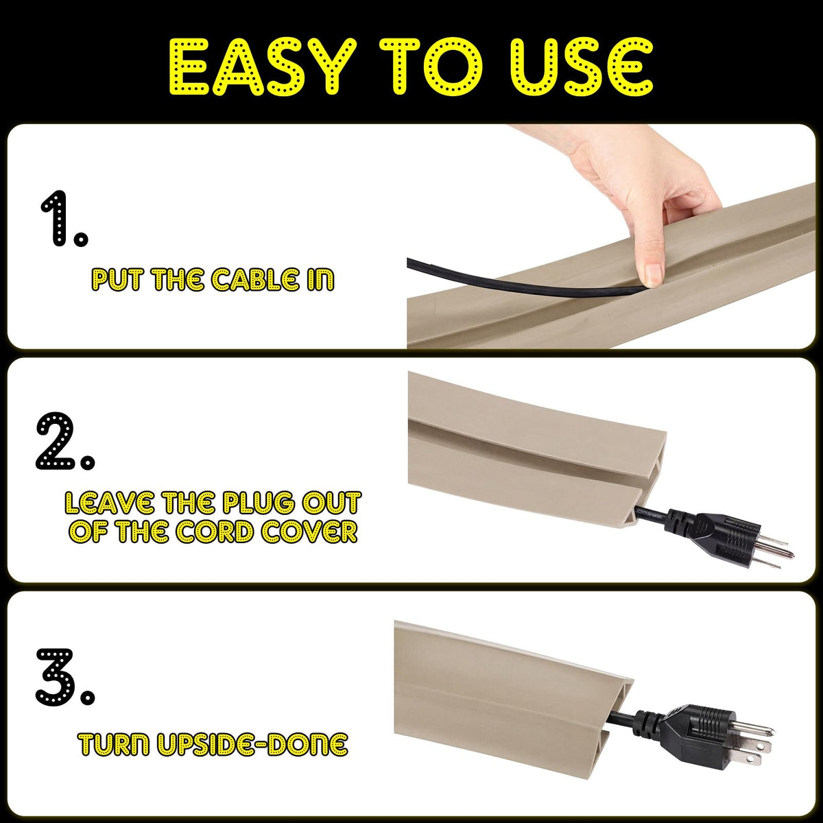 Pangda installed on office floor reduces trip risk and organizes wires