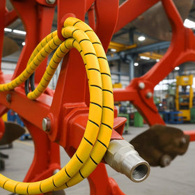 Pangda marine and automotive use spiral hose protector in yellow.