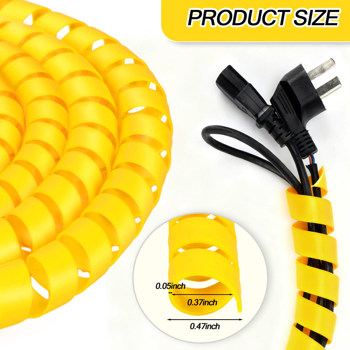 Close-up of Pangda spiral sleeve texture showing durable HDPE construction.