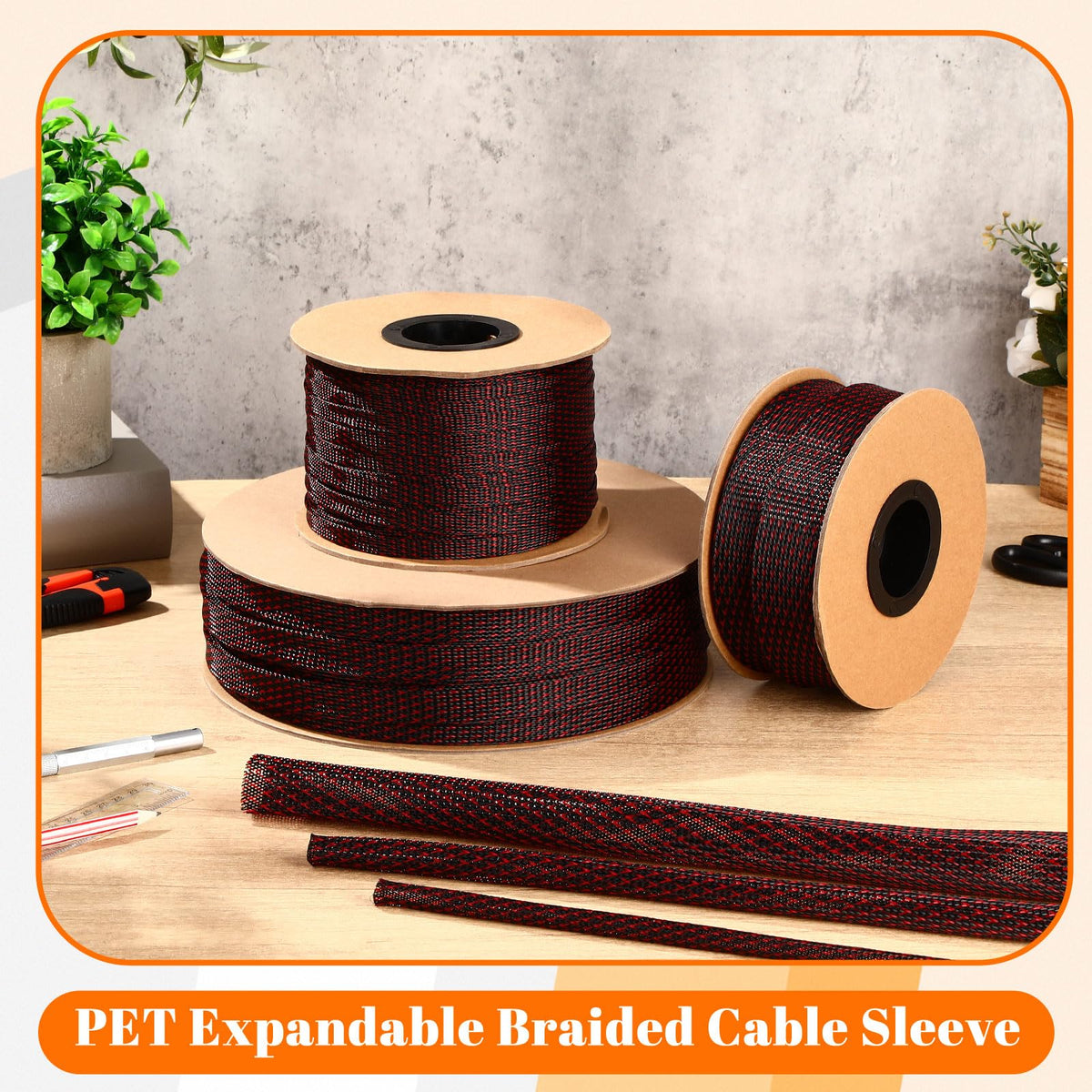 Pangda close-up PET weave texture displaying durable braided protection