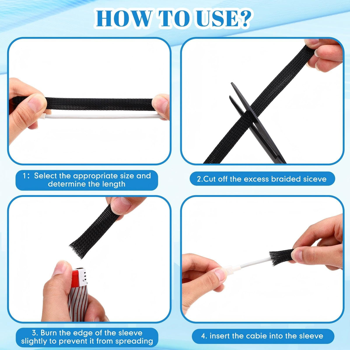 Pangda wire-management wrap keeps cables neat and easy to adjust