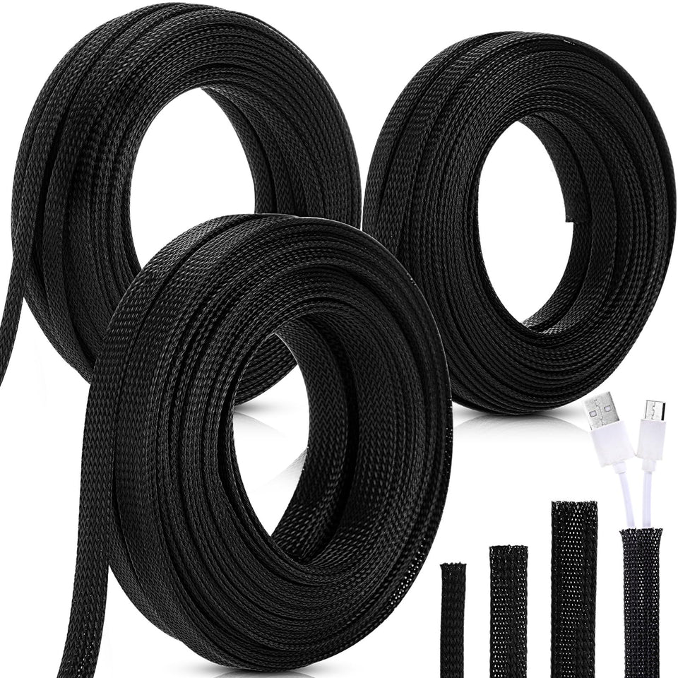 Pangda wire sleeve 1-4 inch braided protects cables and reduces wear.