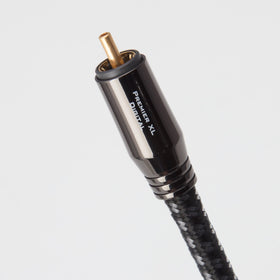 Pangea Audio Premier XL digital coaxial cable close-up for clean signal transmission.