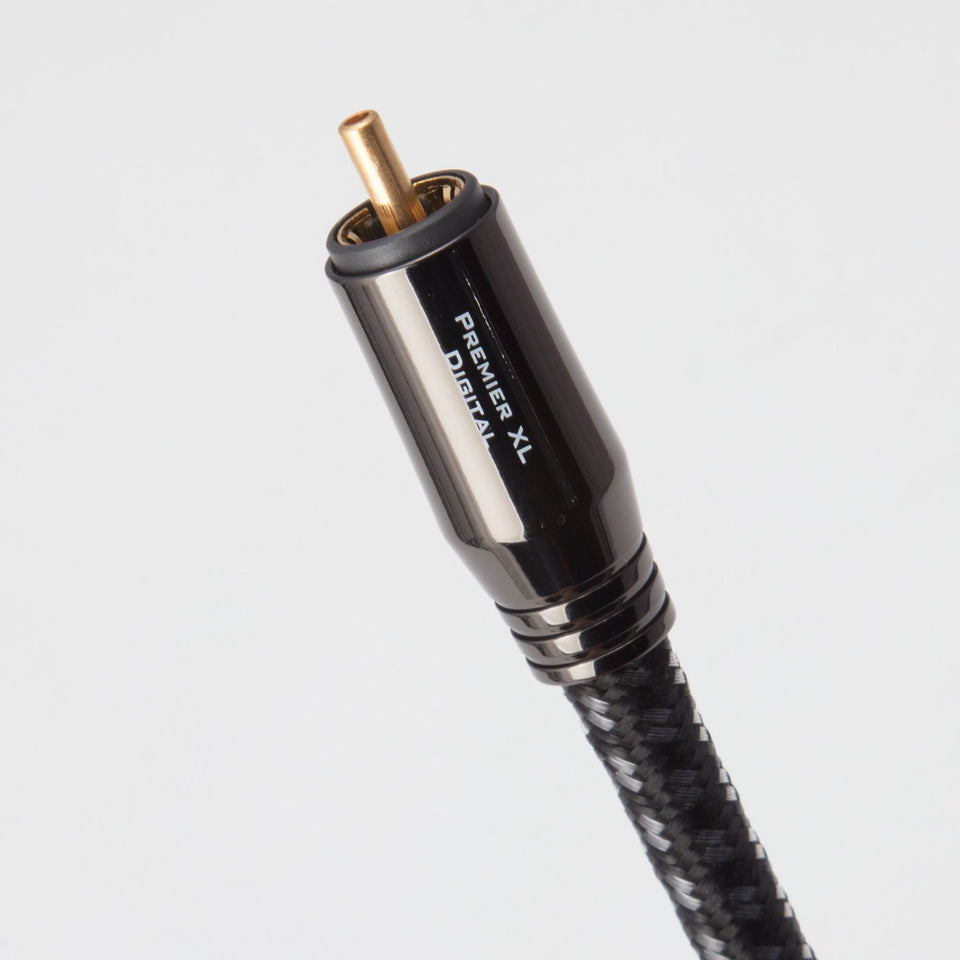 Pangea Audio Premier XL digital coaxial cable close-up for clean signal transmission.