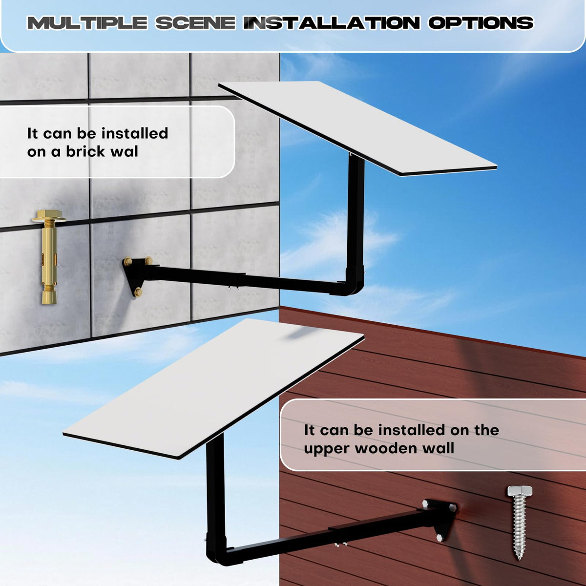 Pank-Grupp mounting kit enables easy installation on wood, brick, or concrete surfaces