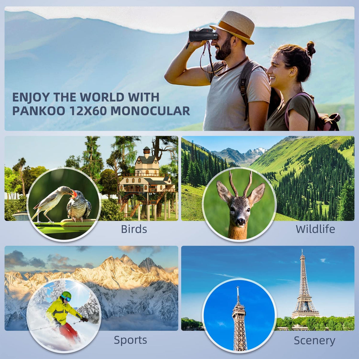 Pankoo mounted on tripod demonstrating stable observation setup