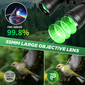 Pankoo 20x55 binoculars nitrogen-filled waterproof design maintains performance