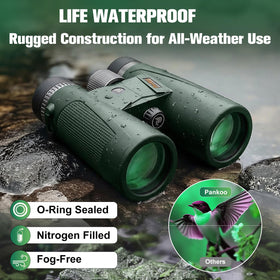 Pankoo 56mm lenses waterproof chassis withstands rain and dust for outdoor adventures.