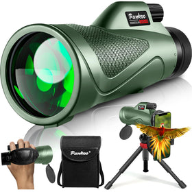 Pankoo monocular front view showing compact body and focus controls for steady observation