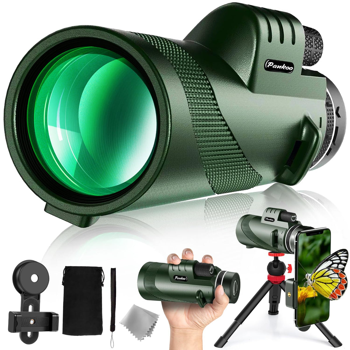 Pankoo front view showing compact scope for bright distant views